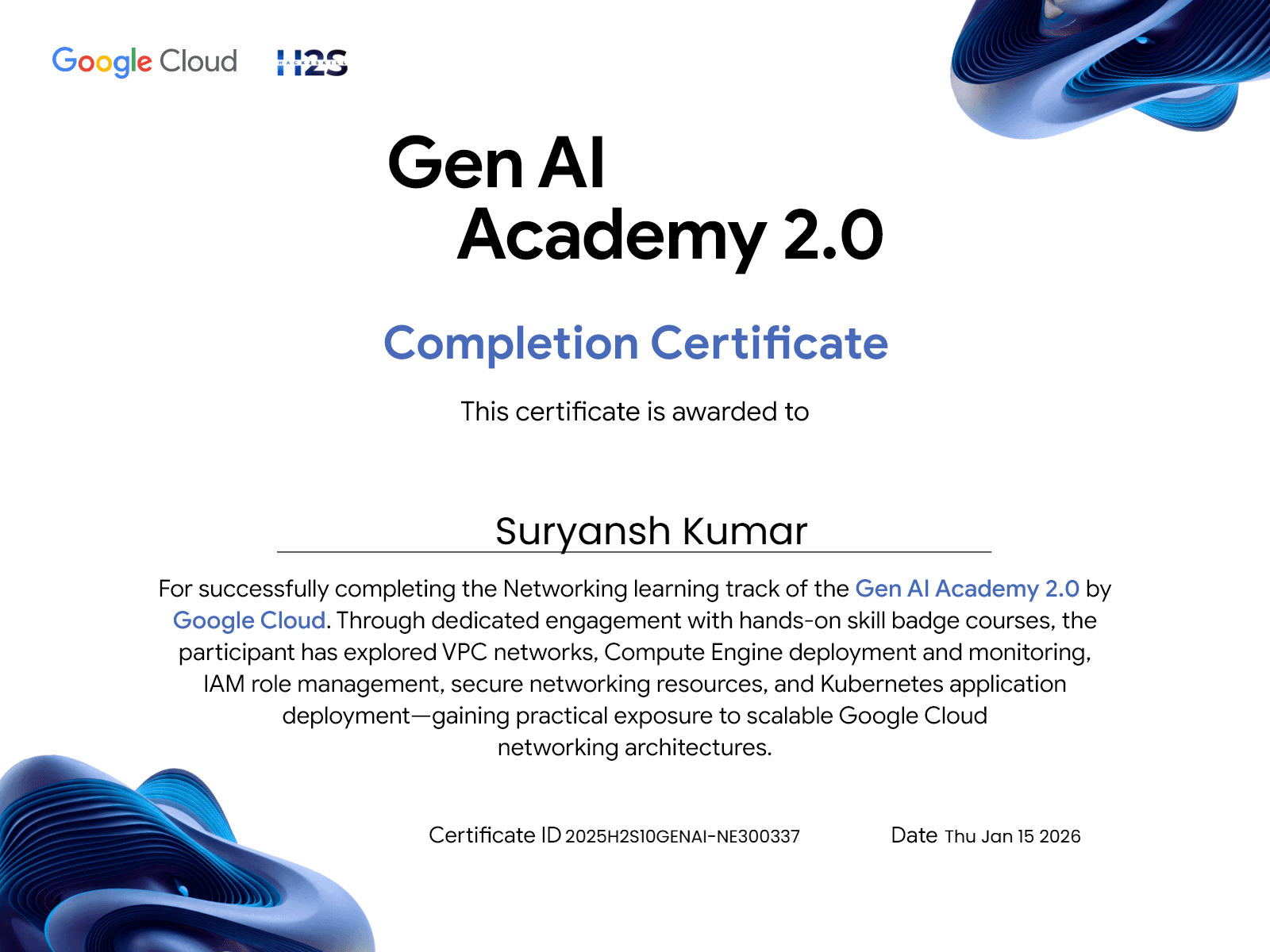 Google Cloud: Networking Learning Track
