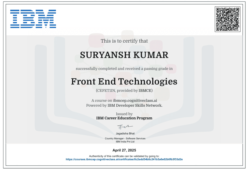 Front End Technologies